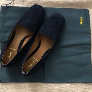 Fendi women’s suede loafer